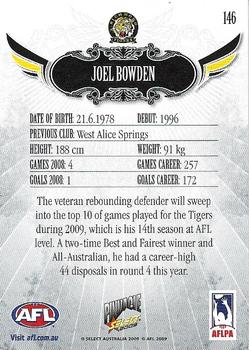 2009 Select AFL Pinnacle #146 Joel Bowden Back